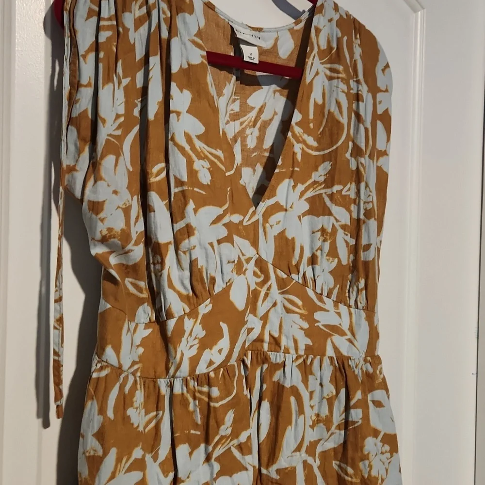 XL Ava & Viv Floral Sun Dress in YELLOW & Pale Blue ☀️ - Picture 6 of 8